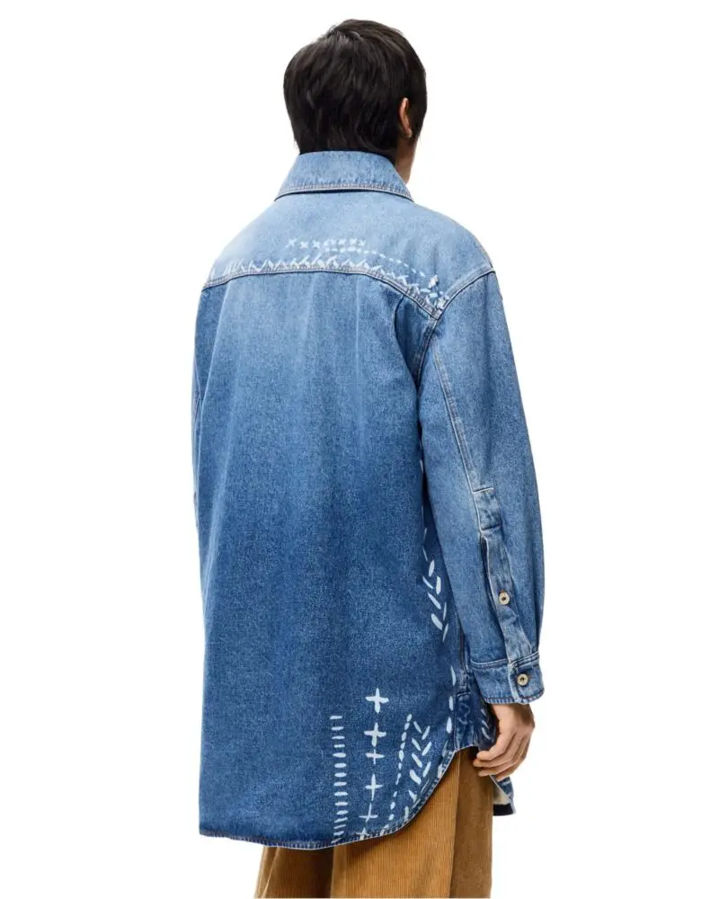 Loewe Printed Oversize Denim Overshirt In Cotton - Image 3