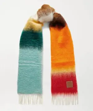 Loewe Striped Mohair-Blend Scarf-20245659