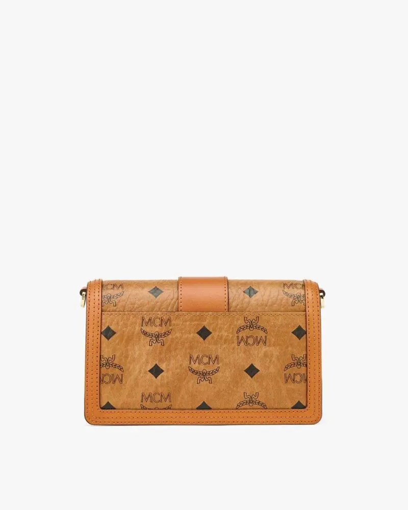 MCM Gretl Cognac Crossbody in Visetos - Image 5