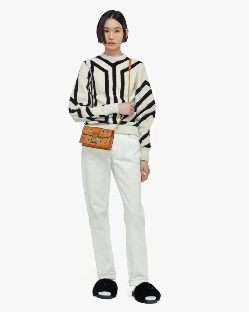 MCM Gretl Cognac Crossbody in Visetos - Image 6