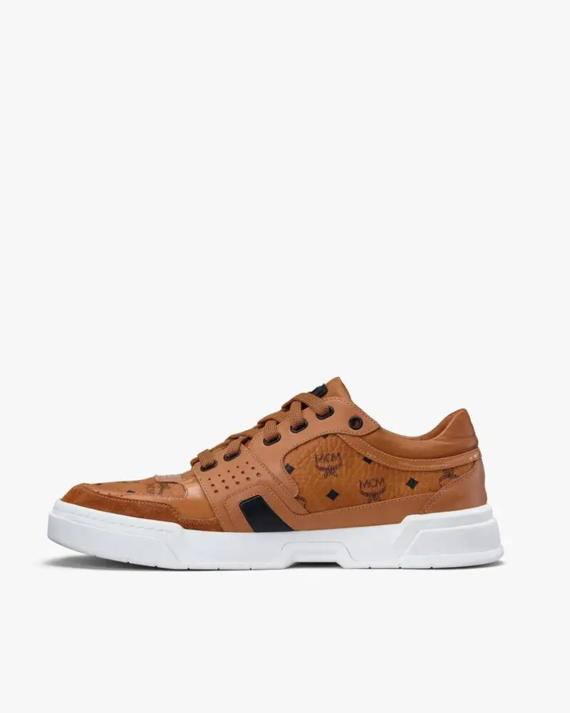MCM Women's Skyward Low-Top Sneakers in Visetos - Image 4