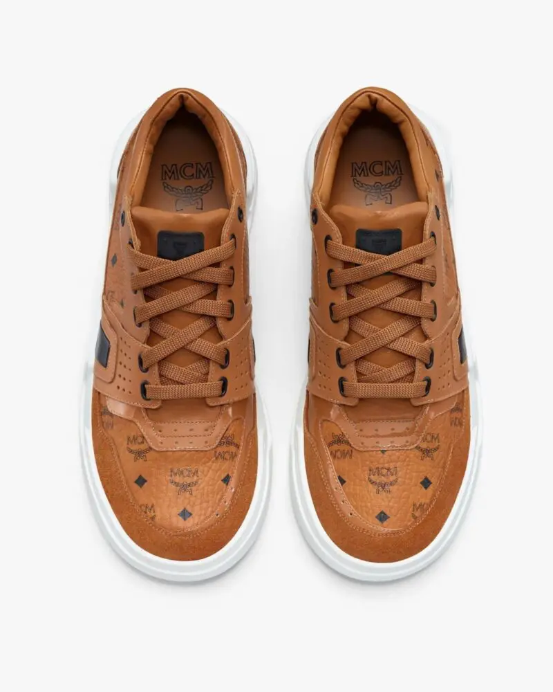 MCM Women's Skyward Low-Top Sneakers in Visetos - Image 5