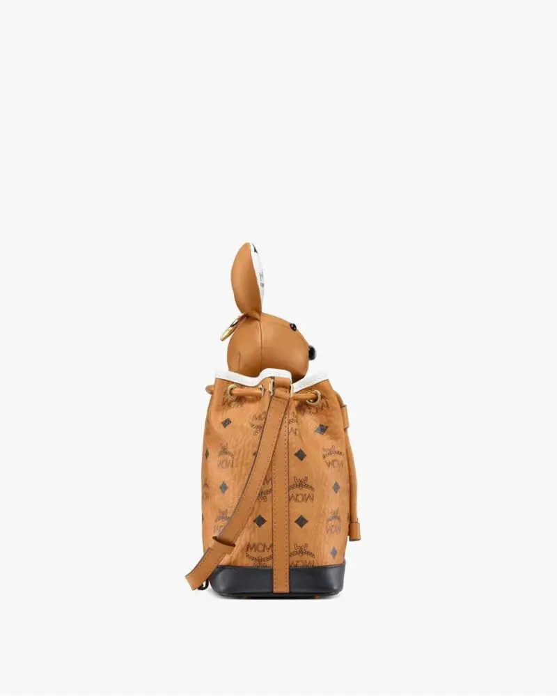 MCM Zoo Rabbit Drawstring Bag in Visetos Leather Mix Null - Image 2