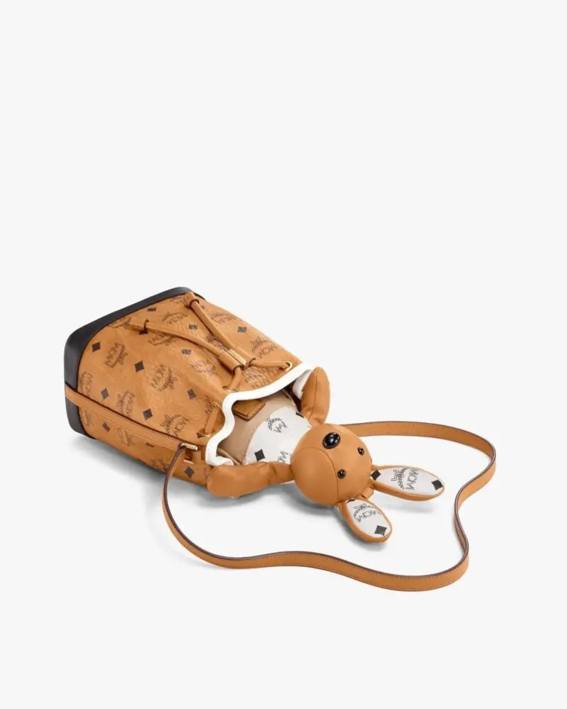 MCM Zoo Rabbit Drawstring Bag in Visetos Leather Mix Null - Image 3