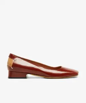 Maison Margiela Tan Square-Toe Ballerina Shoes-20240394
