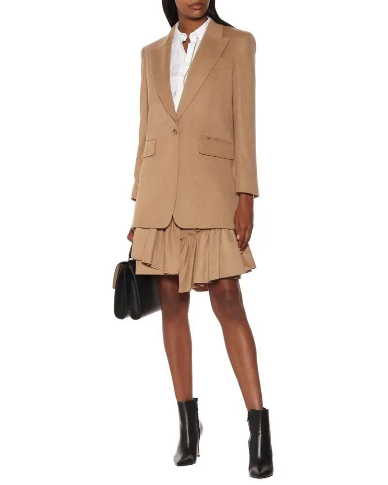 Max Mara Eva One-Button Front Peak-Lapel Wool Jacket - Image 2