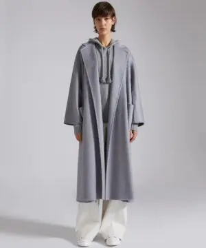 Max Mara Labbro Relaxed-Fit Cashmere Coat In Light Grey-20237632