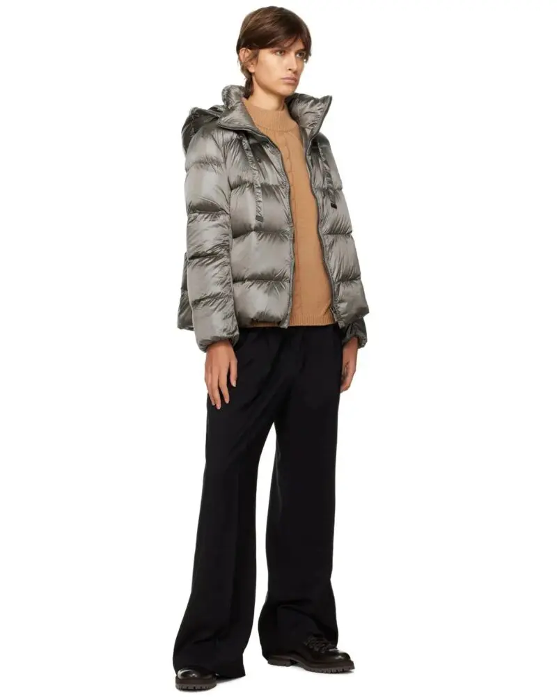Max Mara Med Gray The Cube Spaces Down Jacket - Image 4