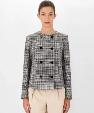 Max Mara Yarn-Dyed Basketweave Jacket-20250223