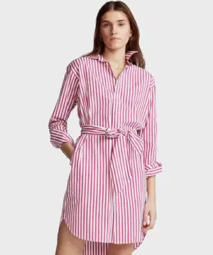 Polo Ralph Lauren Belted Striped Shirt Dress-20236753