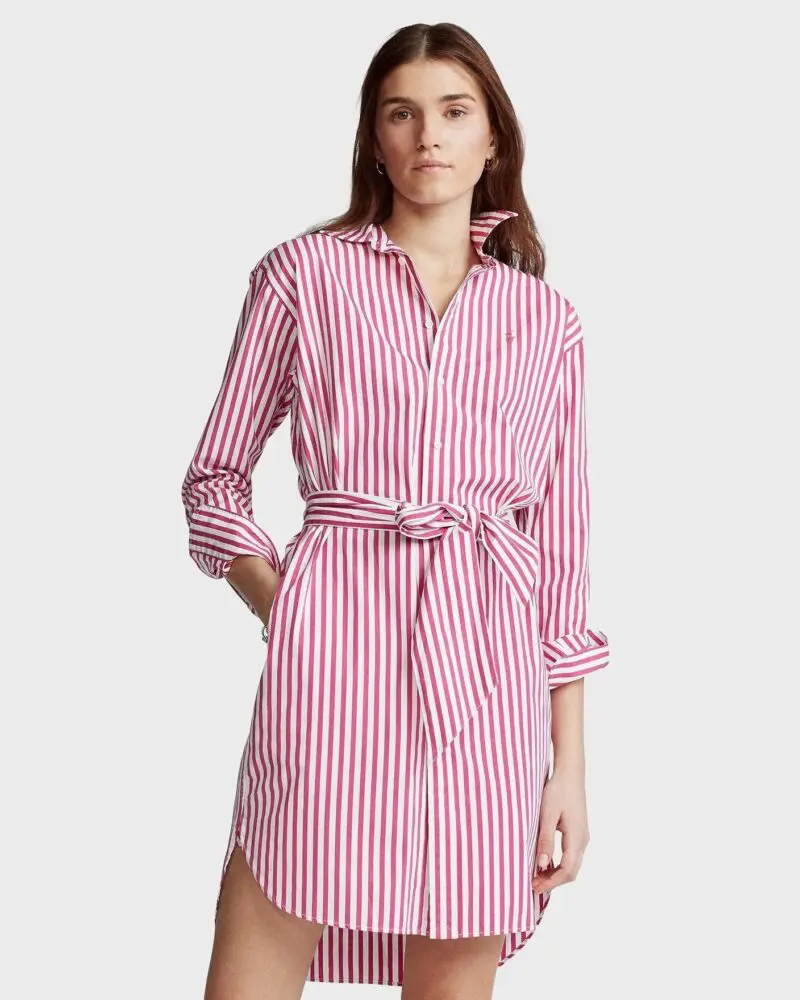 Polo Ralph Lauren Belted Striped Shirt Dress-20236753
