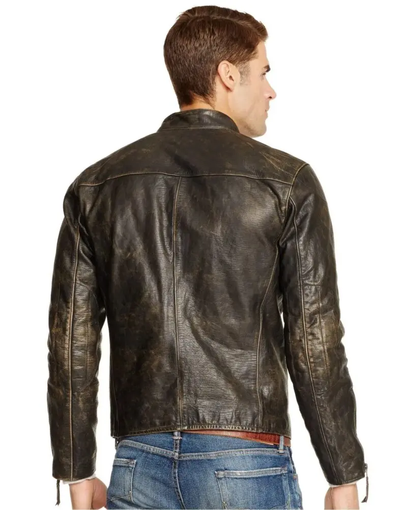Polo Ralph Lauren Distressed Leather Jacket - Image 3