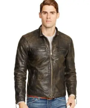 Polo Ralph Lauren Distressed Leather Jacket-20249707