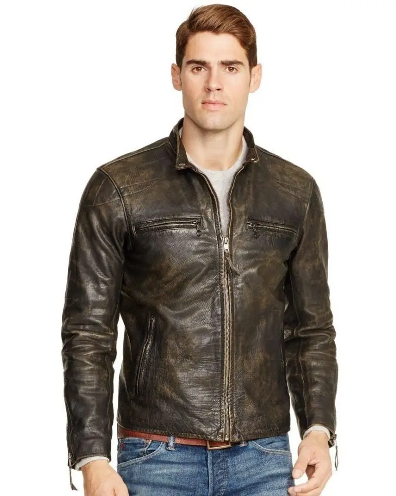 Polo Ralph Lauren Distressed Leather Jacket-20249707