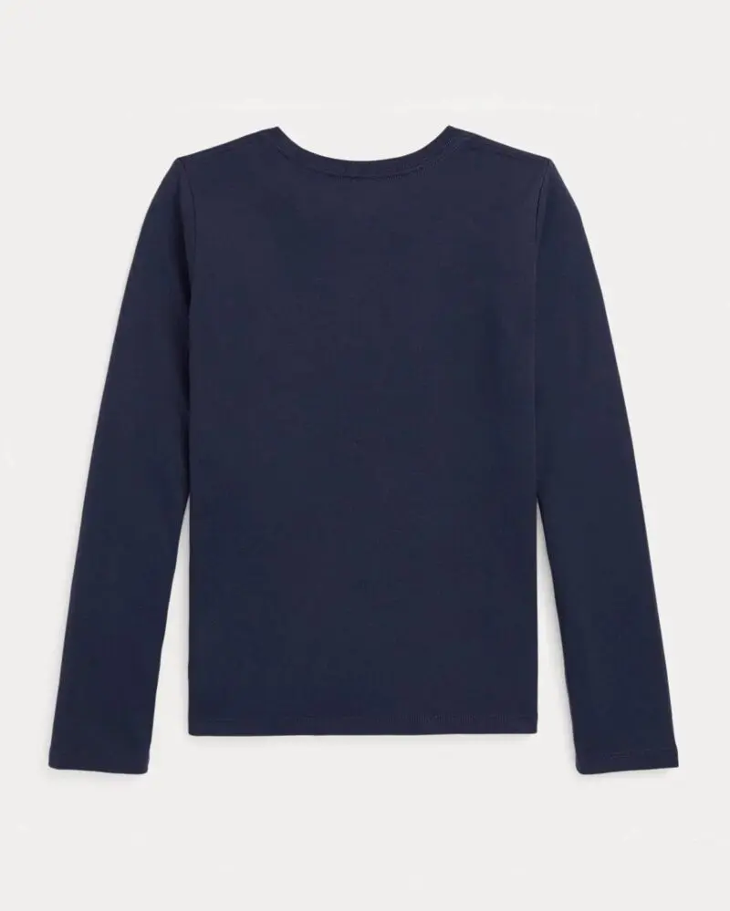 Polo Ralph Lauren Girls Polo Bear Cotton Long-Sleeve Tee - Image 2