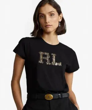 Polo Ralph Lauren Sequins Logo Short Sleeves-T-Shirt-20241702