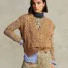 Polo Ralph Lauren Sleeveless Cable-Knit Sweater In Camel-20236760