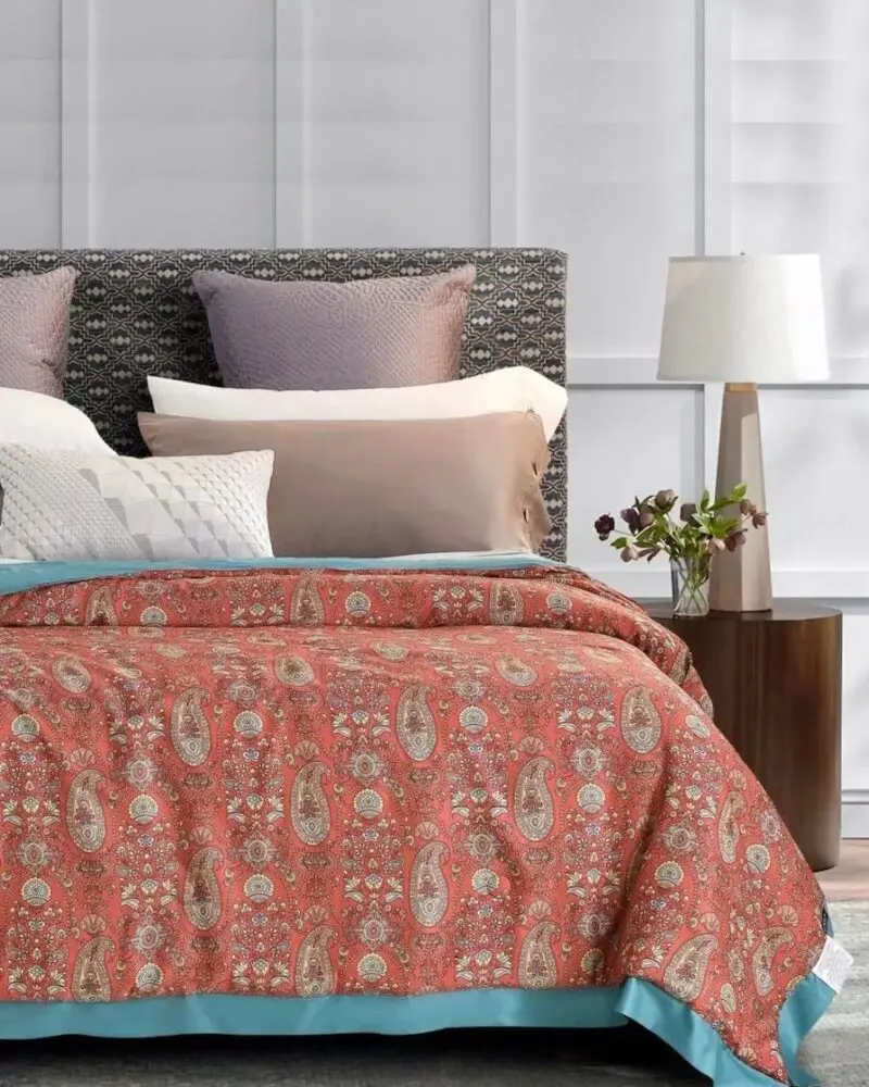Ralph Lauren Home Paisley Series Cool Comforter In Soft Red Multi-20241697