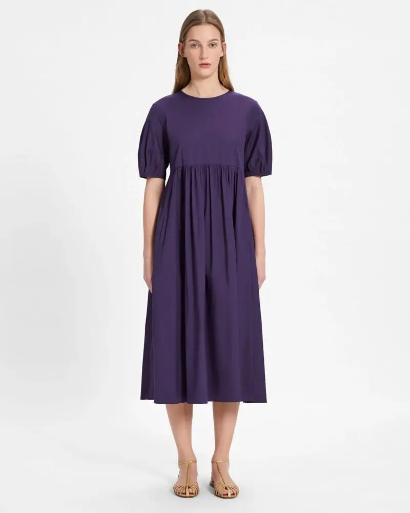 S Max Mara Cotton Poplin Purple Dress - Image 2