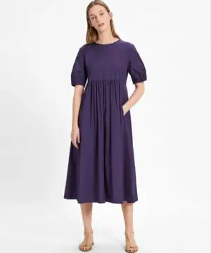 S Max Mara Cotton Poplin Purple Dress-20253998