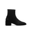 Stuart Weitzman Accordion Black Suede Bootie-20238994
