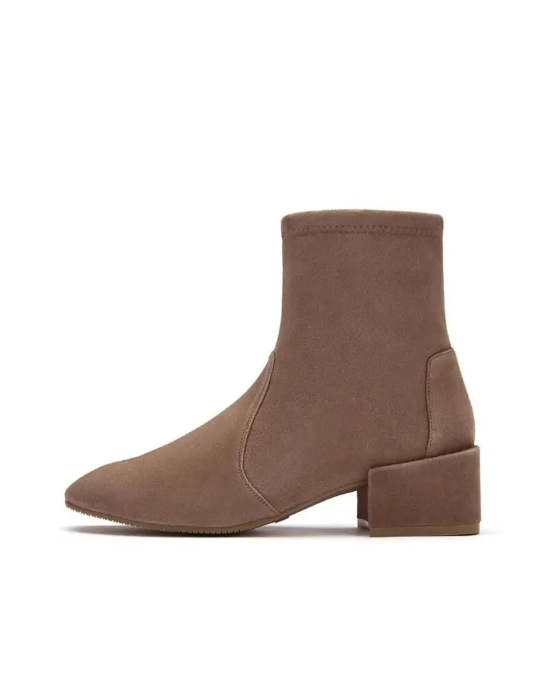 Stuart Weitzman Accordion Brown Suede Bootie - Image 3