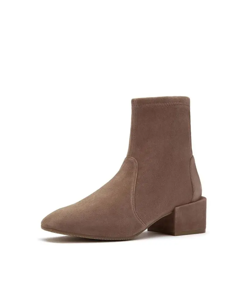Stuart Weitzman Accordion Brown Suede Bootie - Image 4