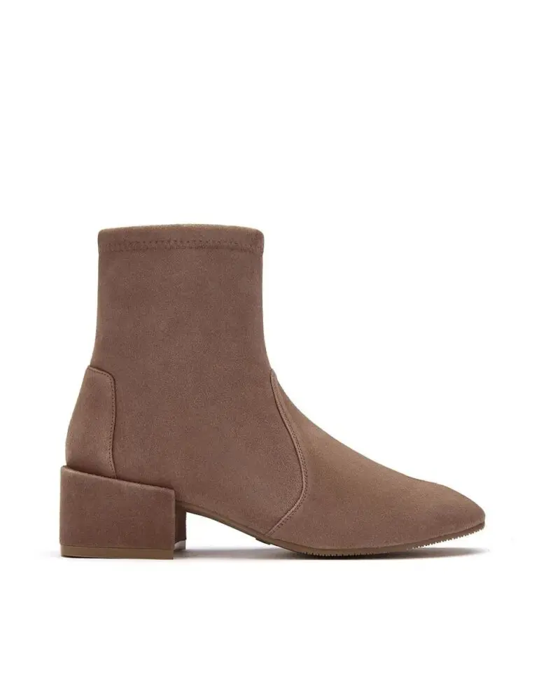 Stuart Weitzman Accordion Brown Suede Bootie-20239014