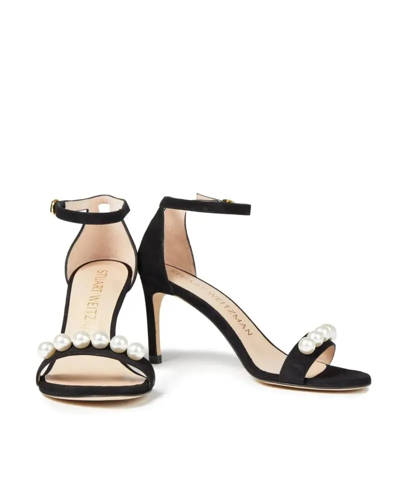 Stuart Weitzman Nunaked-Embellished Suede Sandals - Image 3