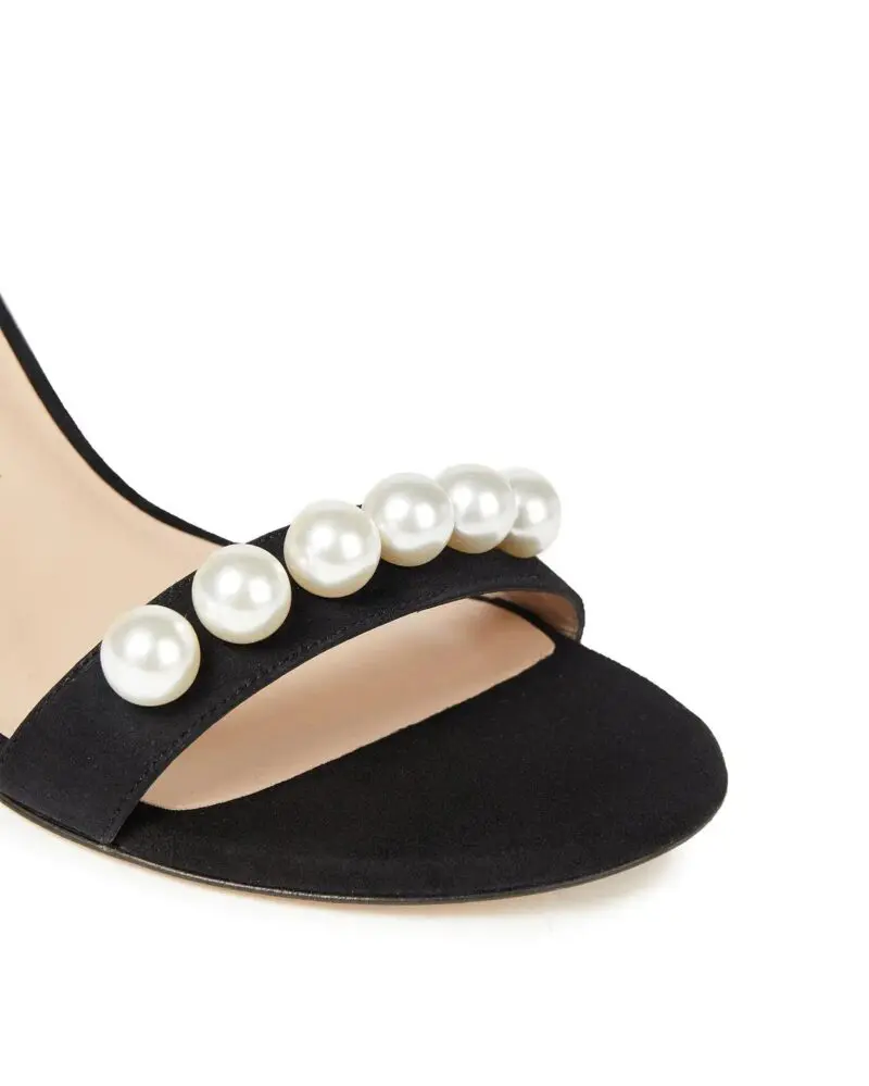 Stuart Weitzman Nunaked-Embellished Suede Sandals - Image 5