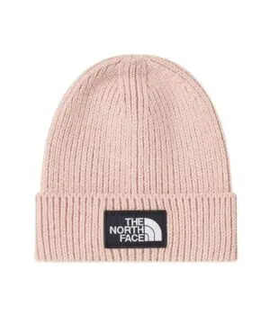 The North Face Logo Box Cuffed Beanie In Pink-20245637