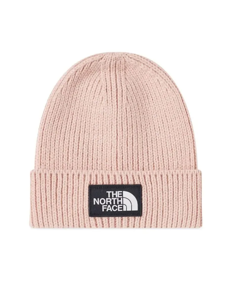 The North Face Logo Box Cuffed Beanie In Pink-20245638