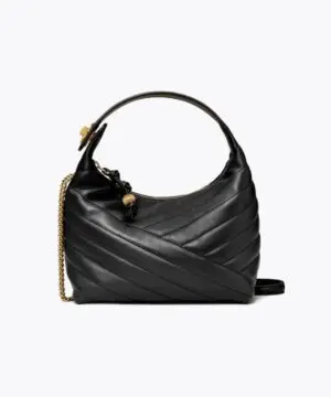 Tory Burch Black Kira Chevron Crescent Bag-20243180
