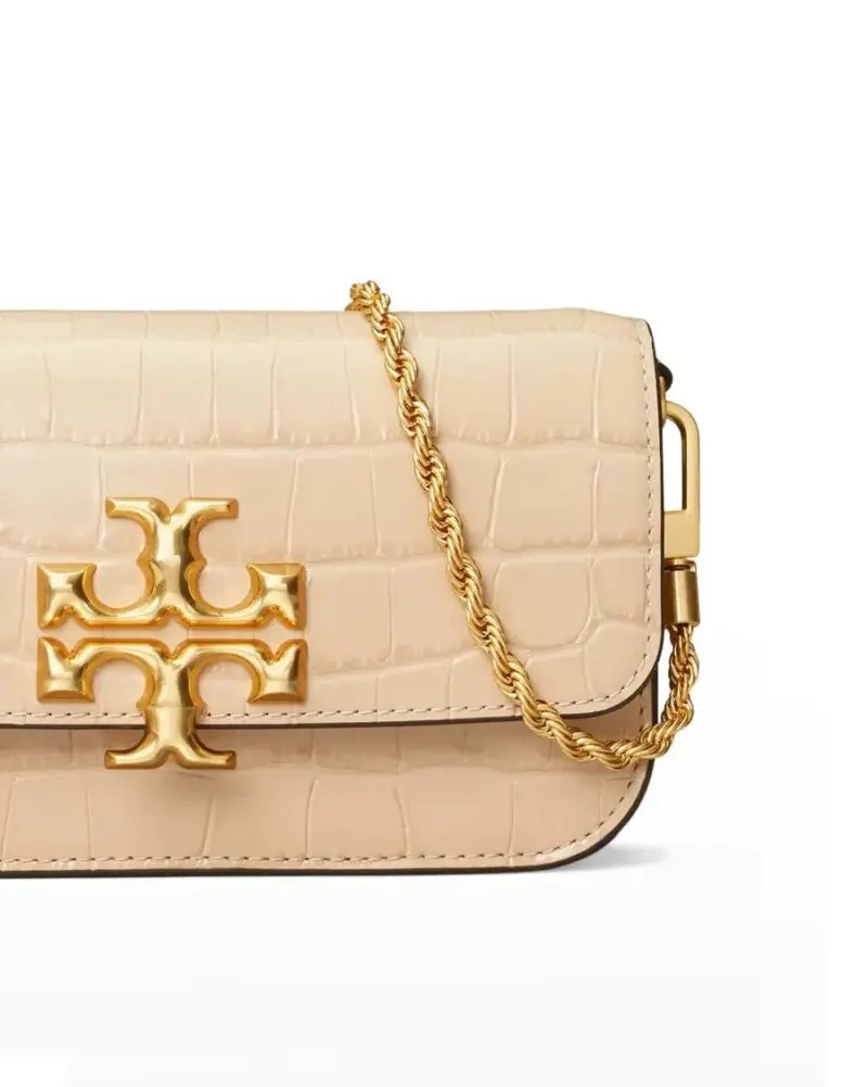 Tory Burch Eleanor Crocodile-Embossed Phone Crossbody Bag - Image 5