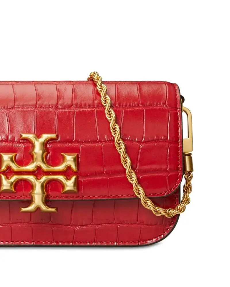 Tory Burch Eleanor Crocodile-Embossed Phone Crossbody Bag - Image 8