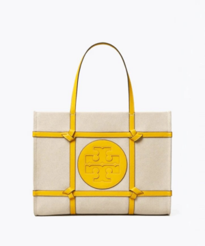 Tory Burch Ella Canvas Quadrant Knot Mini Tote Bag-20253760