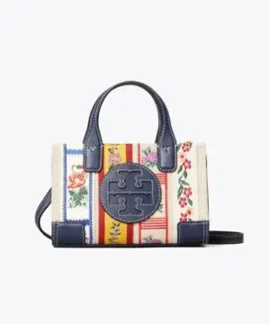 Tory Burch Ella Webbing Patchwork Micro Tote Bag-20239084