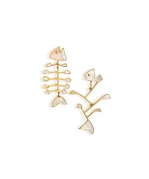 Tory Burch Fish Multi-Color Mismatched Earring-20255167