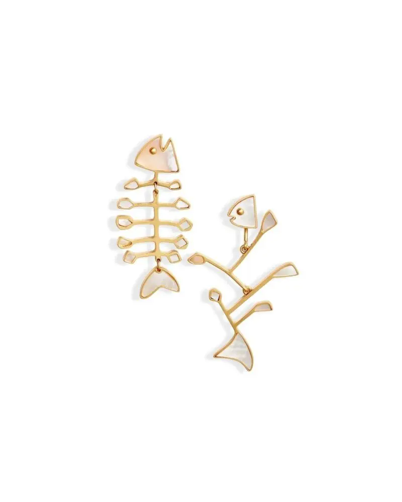 Tory Burch Fish Multi-Color Mismatched Earring-20255168