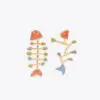 Tory Burch Fish Multi-Color Mismatched Earring-20255171