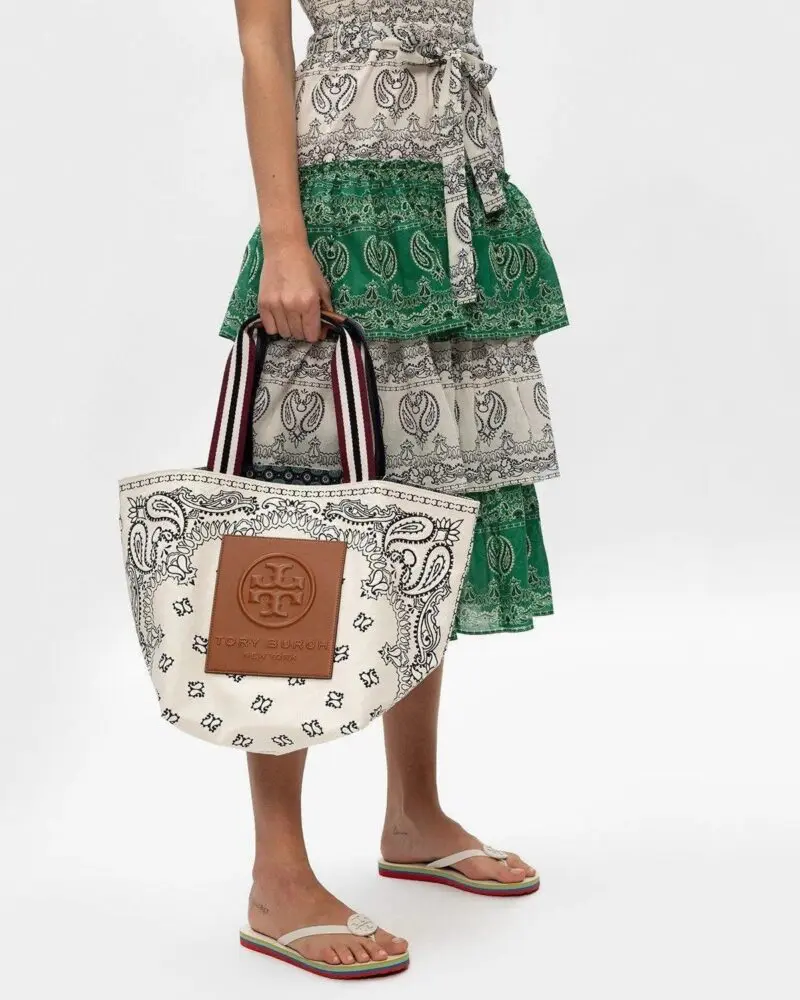 Tory Burch Gracie Reversible Printed Canvas Tote Bag - Image 2