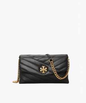 Tory Burch Kira Chevron Chain Wallet Crossbody Bag, Black-20253696