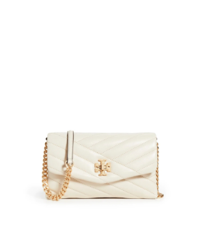Tory Burch Kira Chevron Chain Wallet Crossbody Bag, New Ivory-20253689