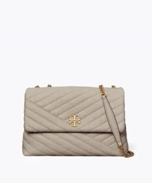 Tory Burch Kira Chevron Convertible Shoulder Bag, Gray Heron-20253424