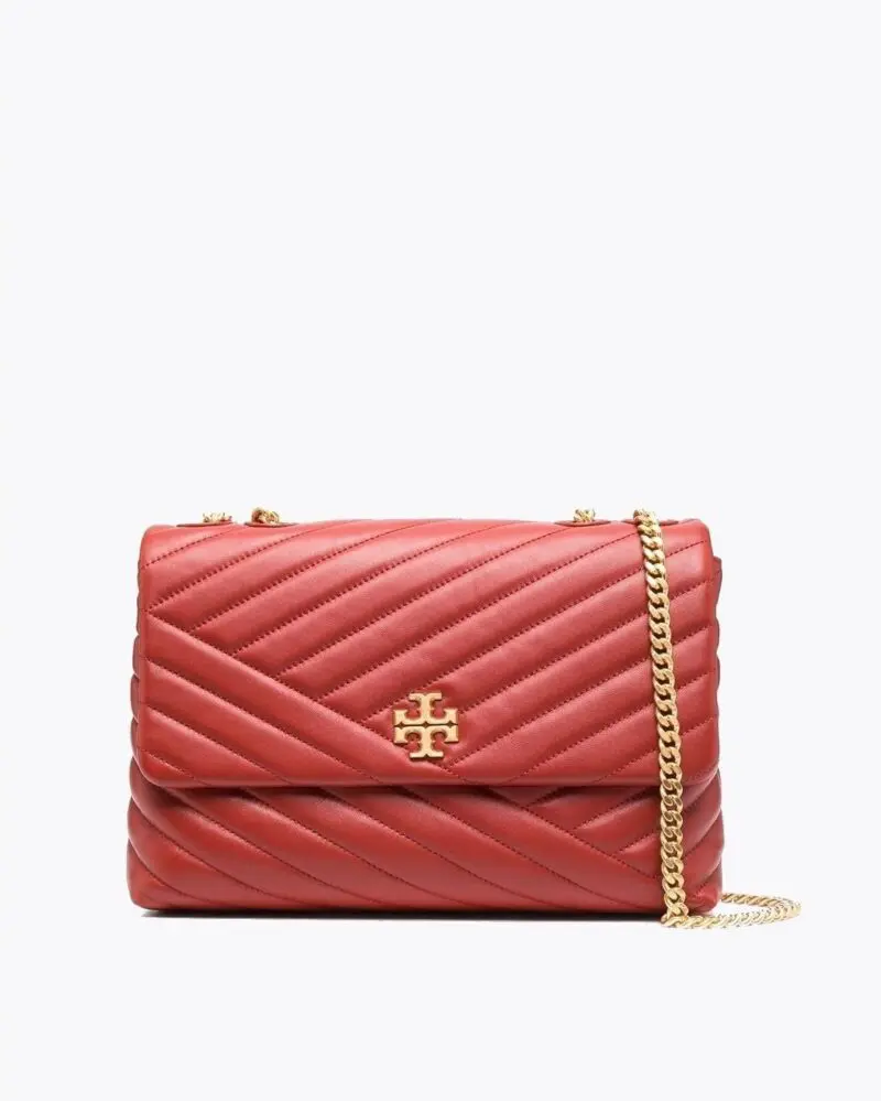 Tory Burch Kira Chevron Convertible Shoulder Bag, Red-20253417