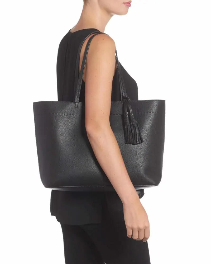 Tory Burch McGraw Leather Tote, Black - Image 2