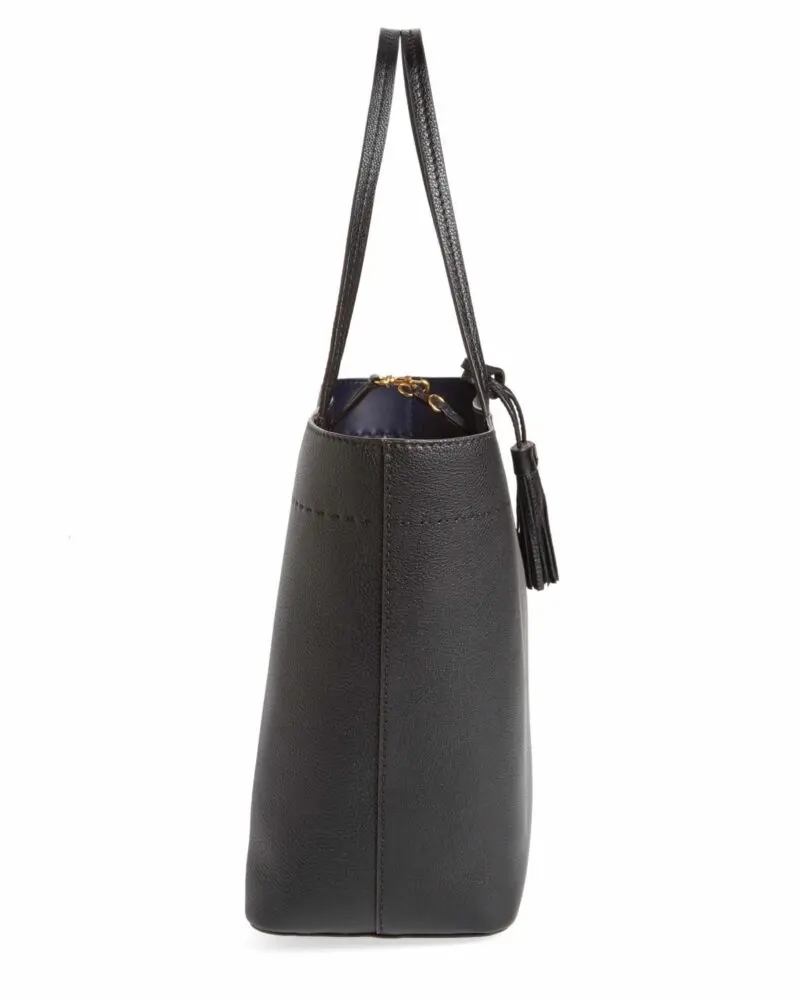 Tory Burch McGraw Leather Tote, Black - Image 4