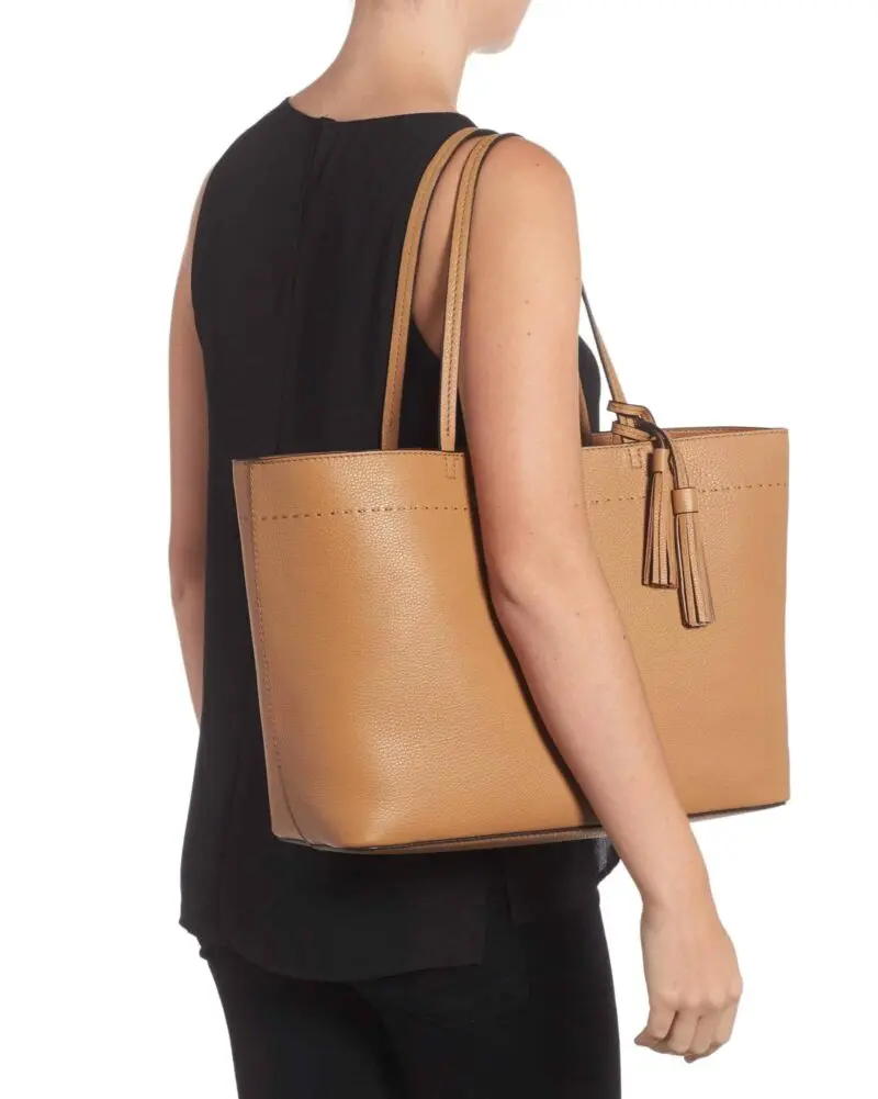 Tory Burch McGraw Leather Tote, Dk Tiramisu - Image 2