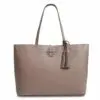 Tory Burch McGraw Leather Tote, Silver Maple-20256948