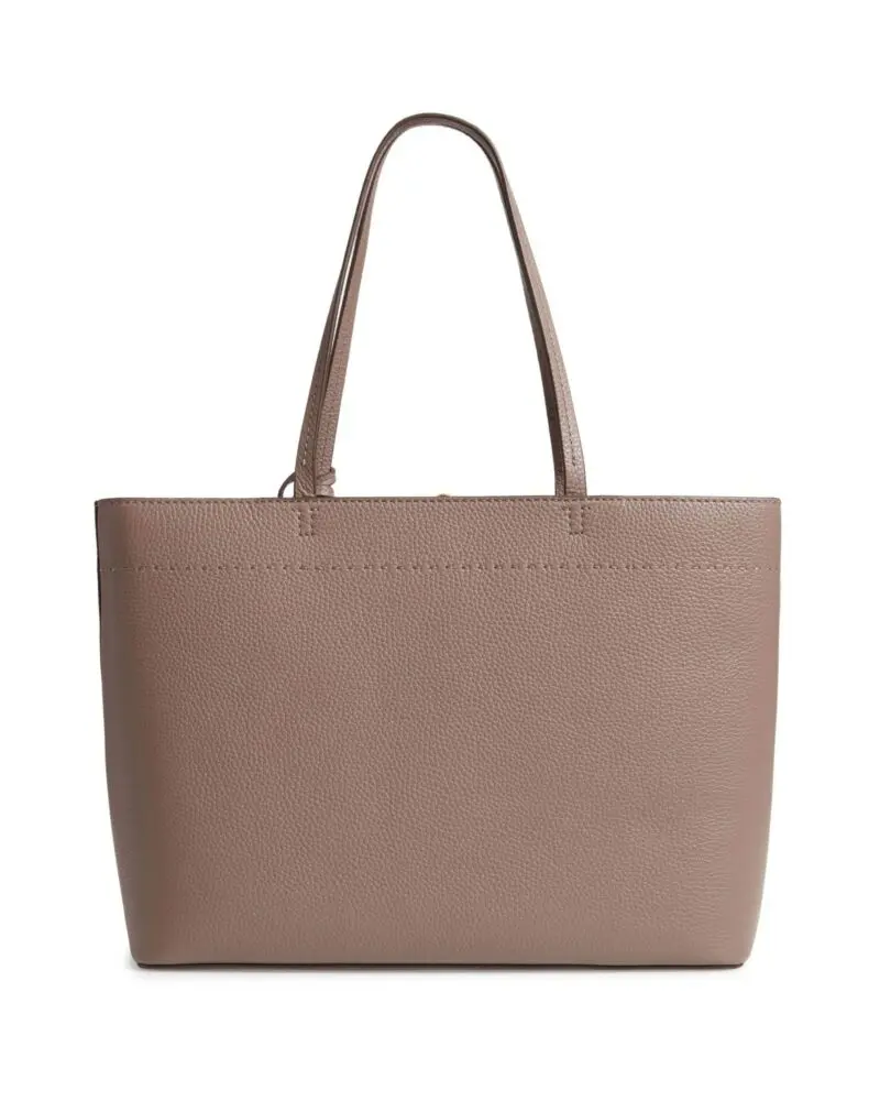 Tory Burch McGraw Leather Tote, Silver Maple - Image 4